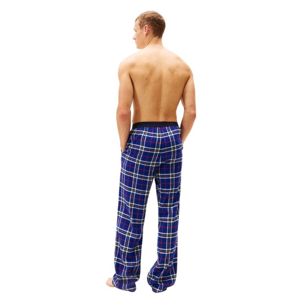 Tommy Hilfiger Mens Flannel Plaid Pajama Bottoms / Blue - Picture 2 of 5